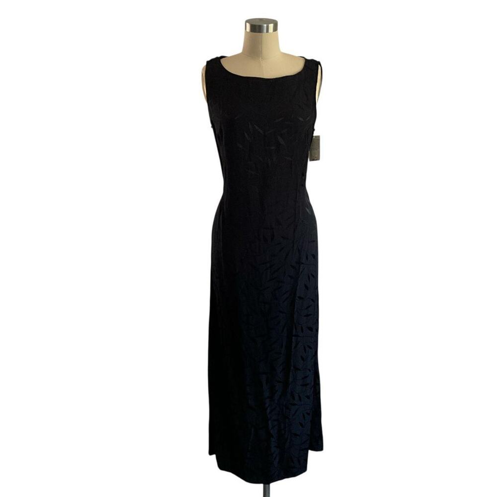 Merona Black Leaf Sleeveless Dress: Y2K, Modern
